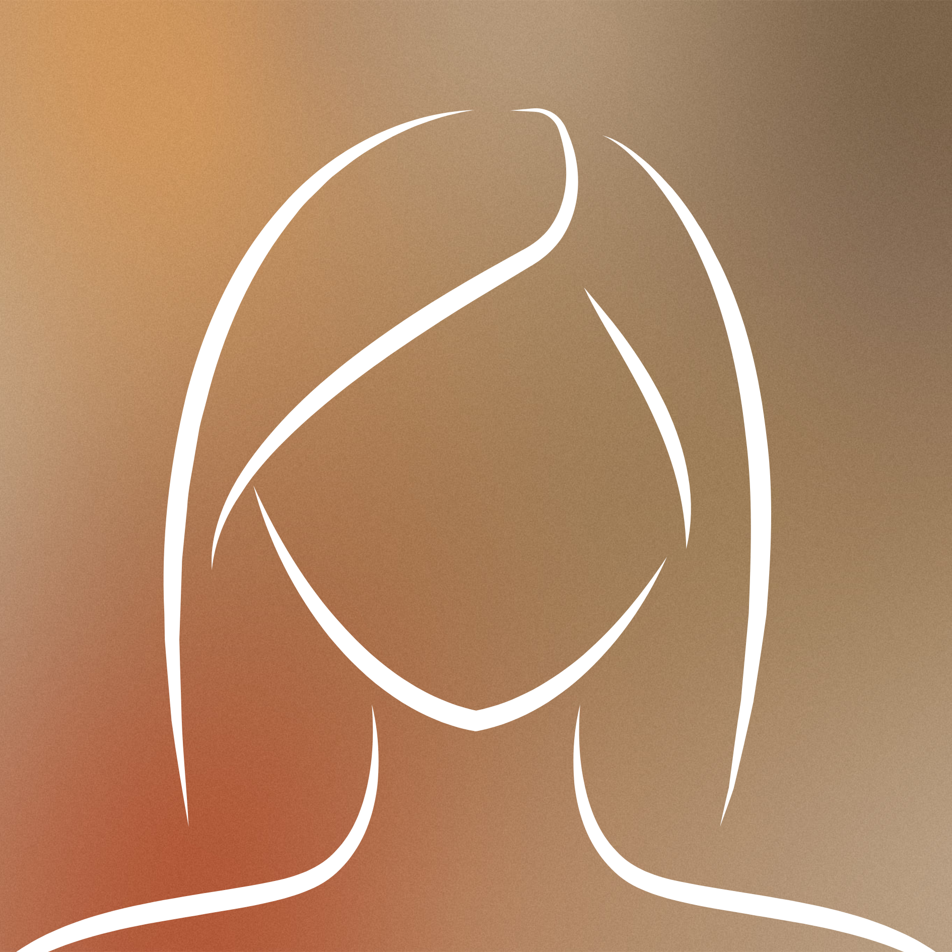 Stylised image of a silhouette profile of a person with a coloured gradient background.