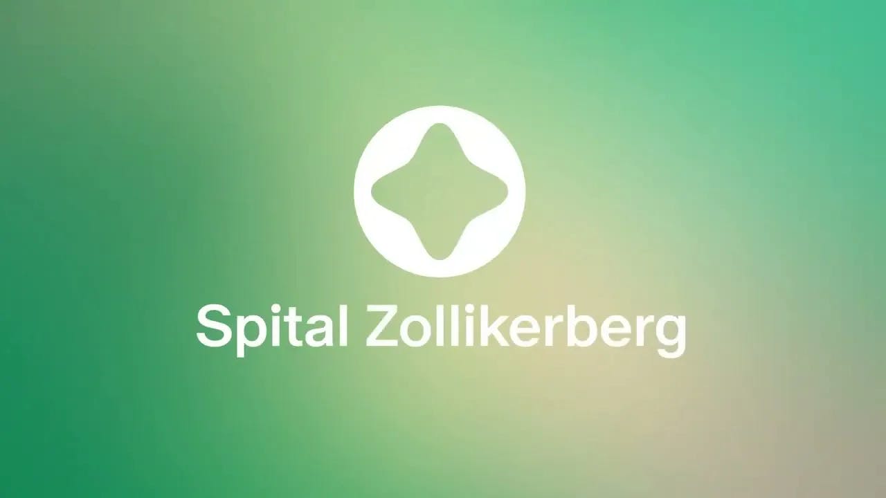 Logo des Spital Zollikerberg mit Sternsymbol auf grünem Hintergrund.